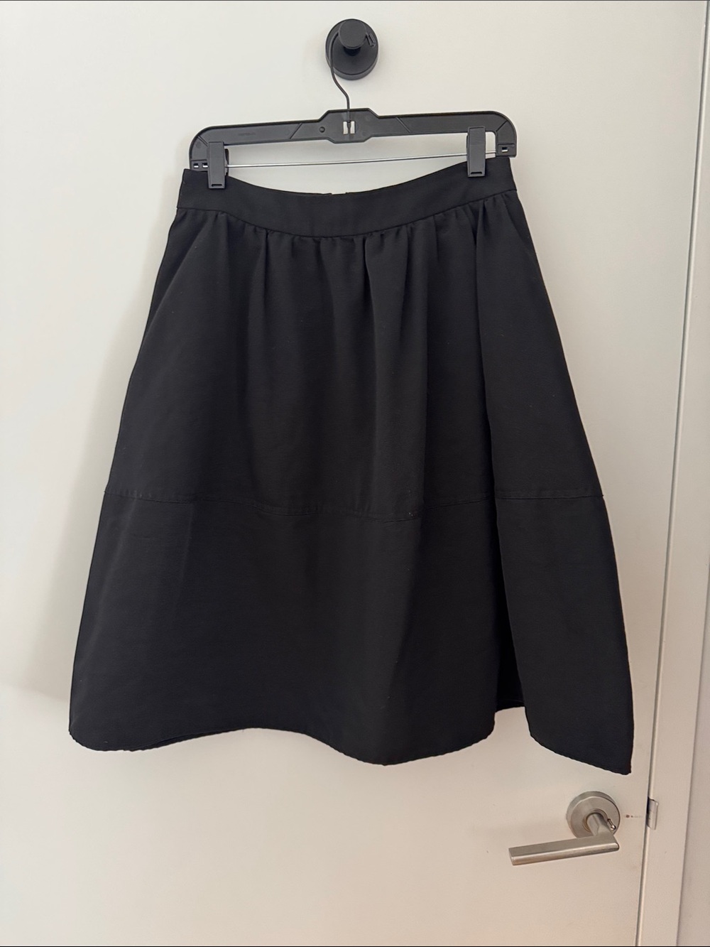 Express Black A-Line Midi Skirt